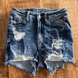 American Eagle Outfitters Ripped Blue Jean Shorts